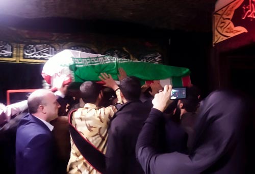 وداع با پیکر شهید «علی سعد» در معراجالشهدای تهران برگزار شد وداع با پیکر شهید «علی سعد» در معراجالشهدای تهران برگزار شد