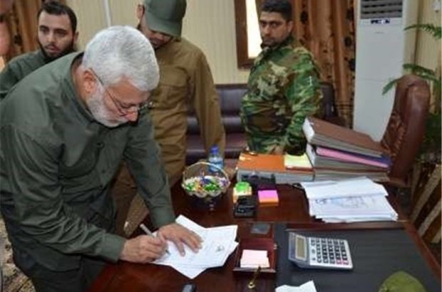 یادداشت فرمانده حشد الشعبی عراق برای نائبالشهید یادداشت فرمانده حشد الشعبی عراق برای نائبالشهید