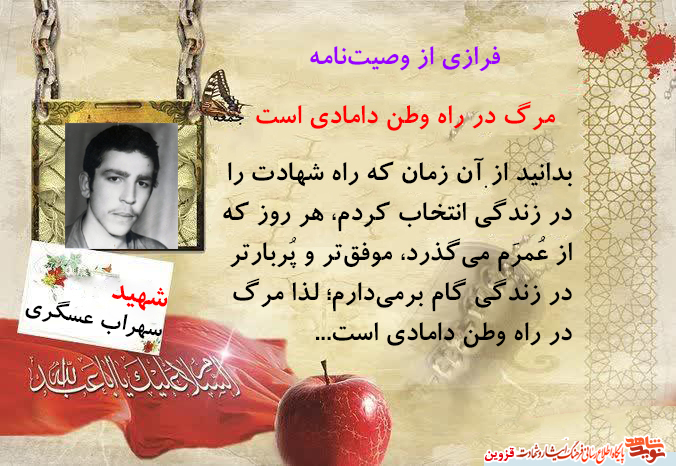 مرگ در راه وطن دامادی است مرگ در راه وطن دامادی است