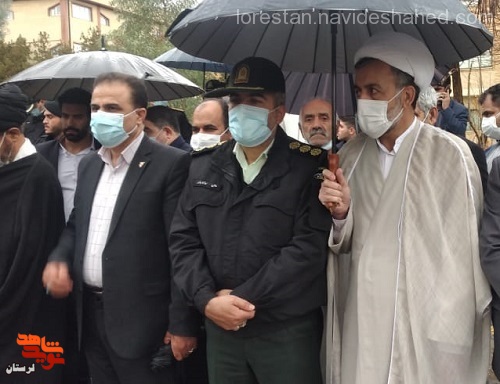 پیکر مطهر شهید مدافع امنیت «رحمان پور دهقان» در خرم‌آباد تشییع شد
