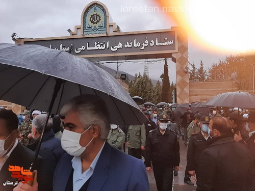 پیکر مطهر شهید مدافع امنیت «رحمان پور دهقان» در خرم‌آباد تشییع شد