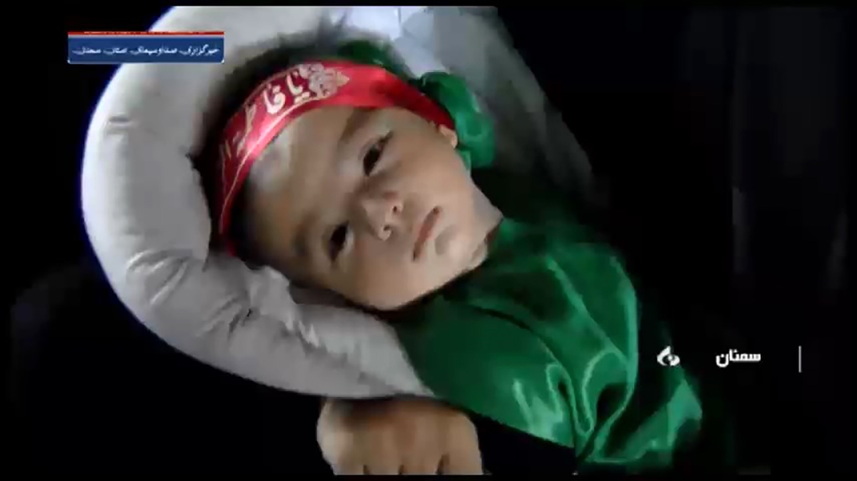 کلیپ/ هم‌نوایی لالایی مادران سمنانی برای شهید شش ماهه کربلا