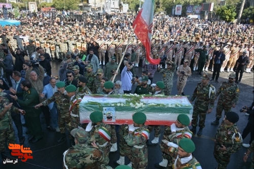 پیکر شهید وطن «مهدی نقوی» در بروجرد تشییع شد