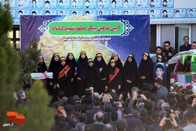 آئین تشییع ۴ شهید گمنام در اردبیل