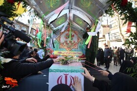 آئین تشییع ۴ شهید گمنام در اردبیل
