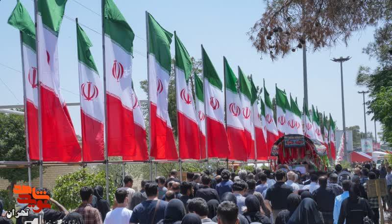 چهارمین روز خاکسپاری شهدای حملات وحشیانه رژیم صهیونی در قطعه ۴۲ بهشت زهرا(س)+تصاویر
