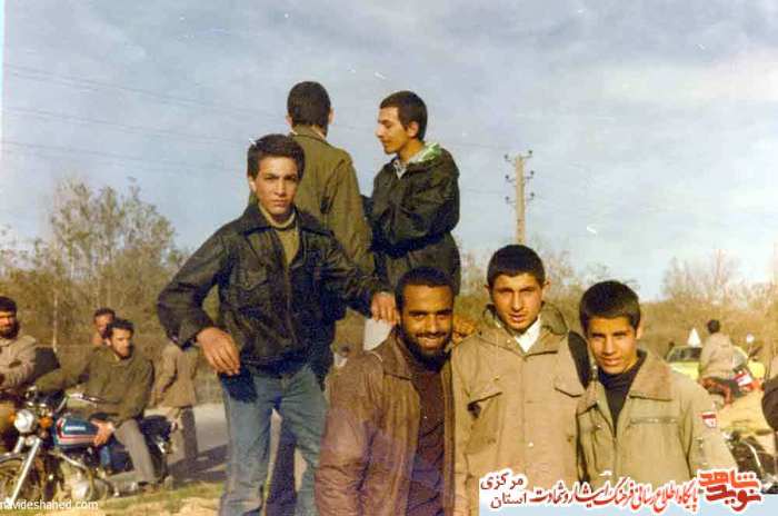 از چپ: شهید رضا یحیایی - شهید غلامرضا شکیبا - علی آنجفی - علیرضا حسیخانی- سید حسن مهاجرانی - جواد یحیایی