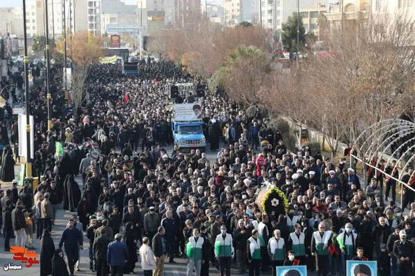 مراسم تشییع دو شهید گمنام خوشنام در شهرستان سمنان- ششم دی&zwnj;ماه ۱۴۰۱